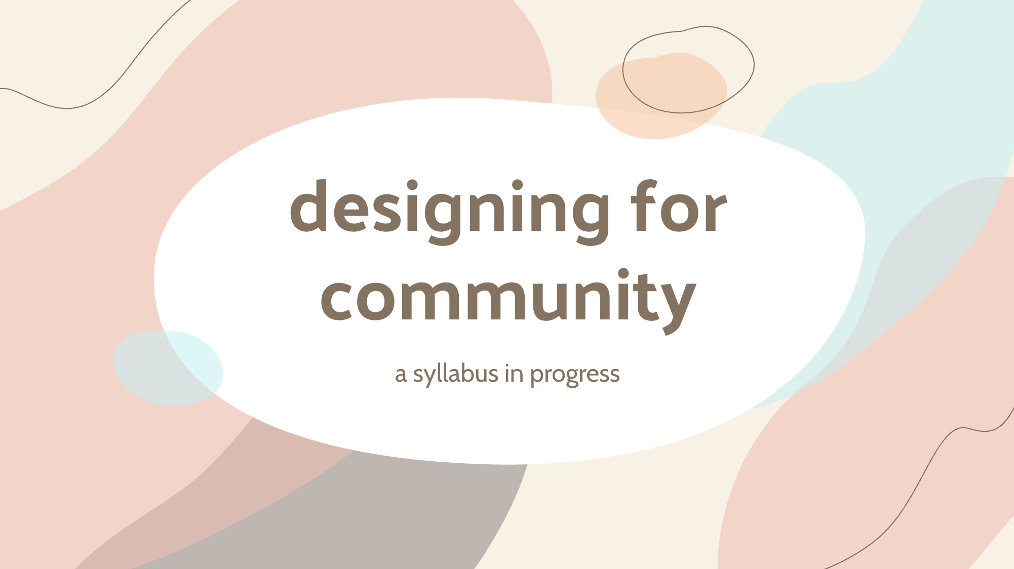 designing for community